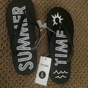 NEW Cat & Jack “Summer Time” Flip Flops Size: L